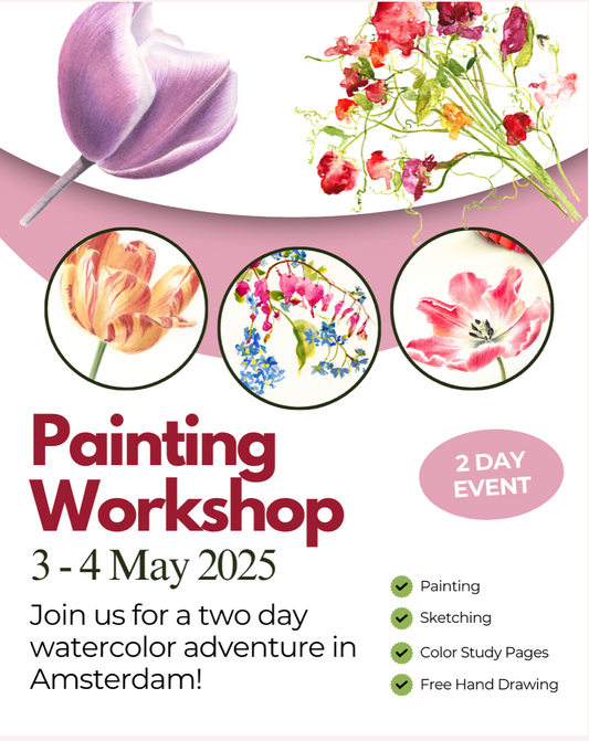 2-day watercolour painting workshop in Amsterdam